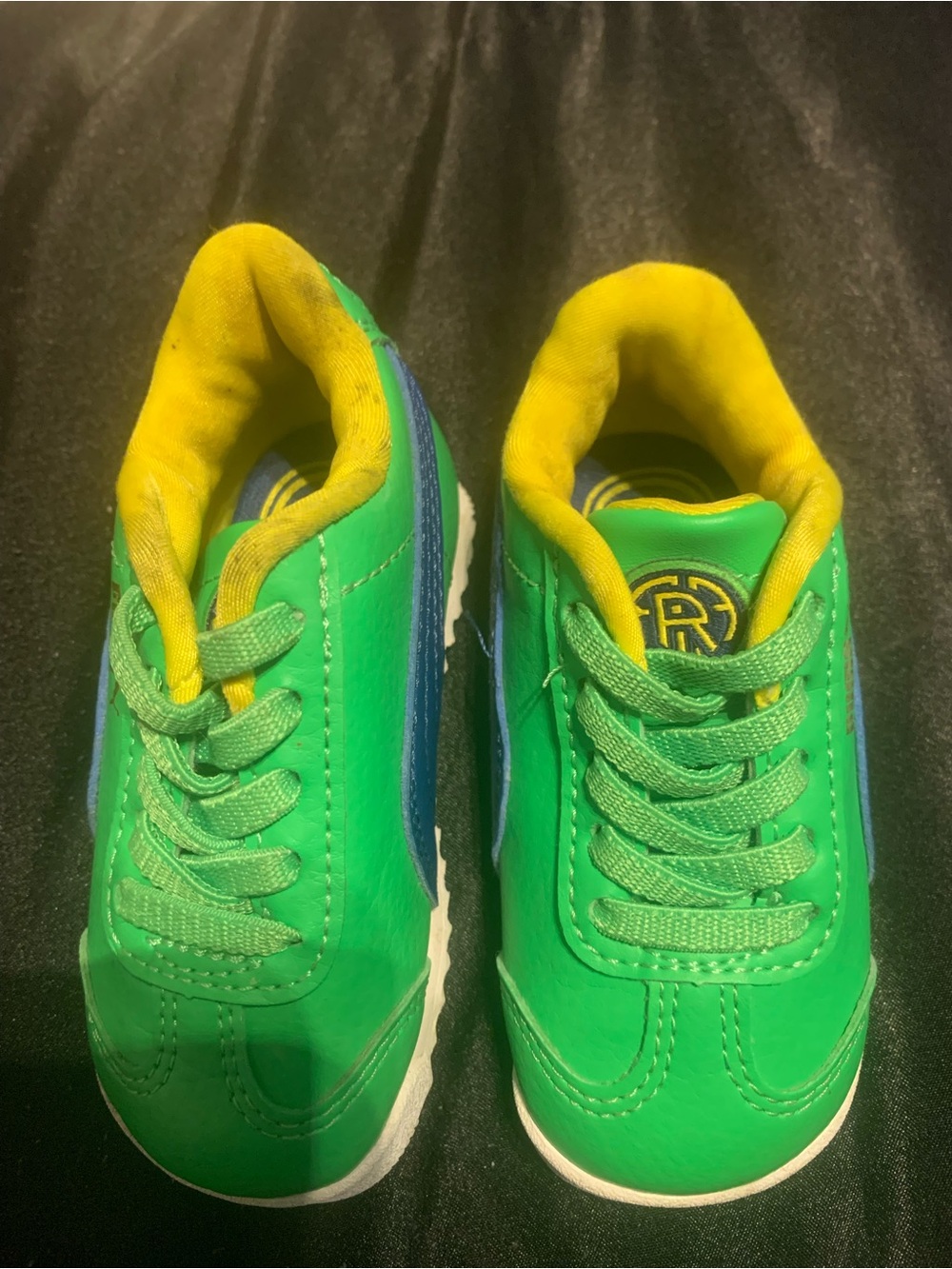 Puma Green and Yellow Kids Sneakers
